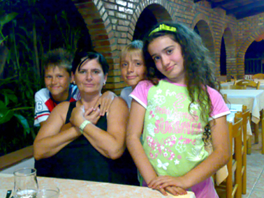 Sacha a Tropea con Serghei, Teresa e Kiara